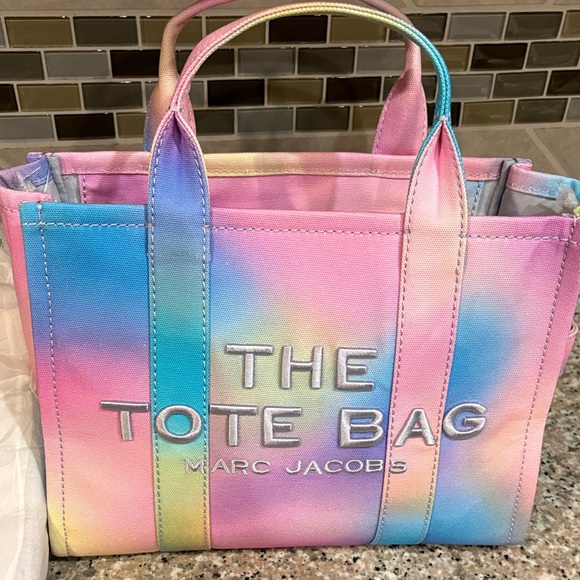 Marc Jacobs Pastel Rainbow Canvas Tote Bag - Picture 11 of 12